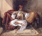 Eugene Delacroix Seated Turk Smoking Sweden oil painting artist